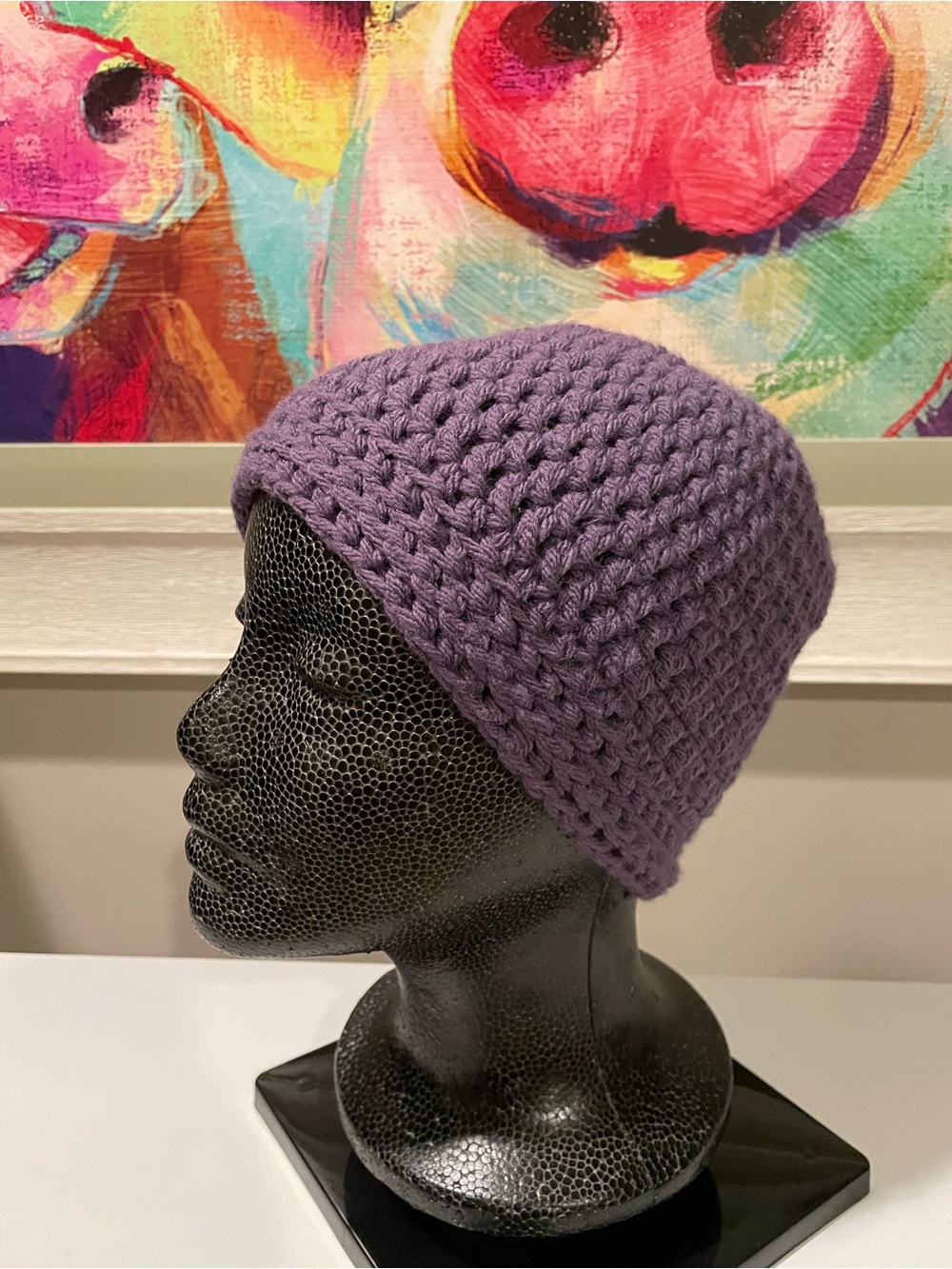 Cozy Lavender Crochet Beanie - Women Accessories